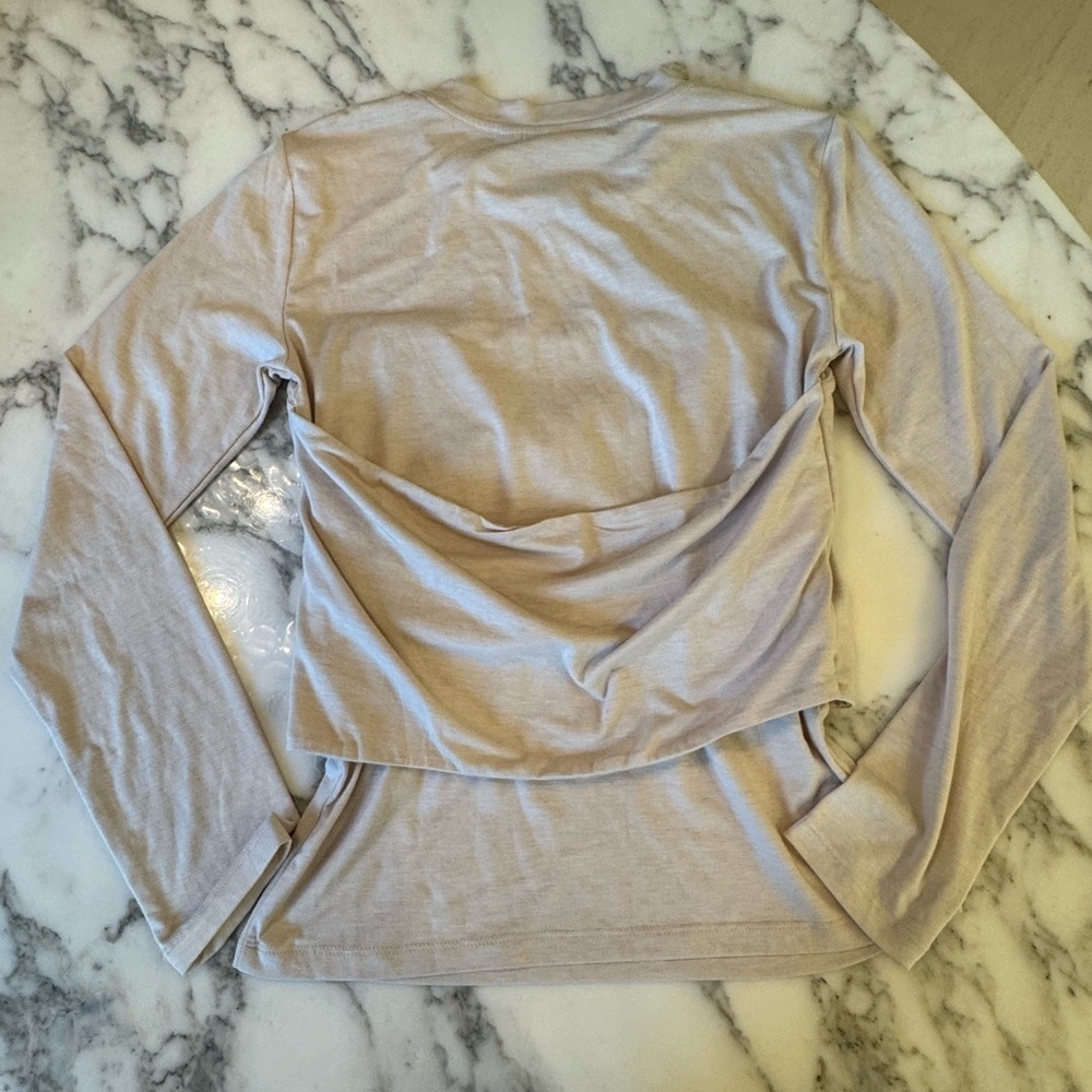 New Vero Moda Nelly Ruched Knit Top Taupe Cream Size M (Runs Small) - Picture 5 of 7